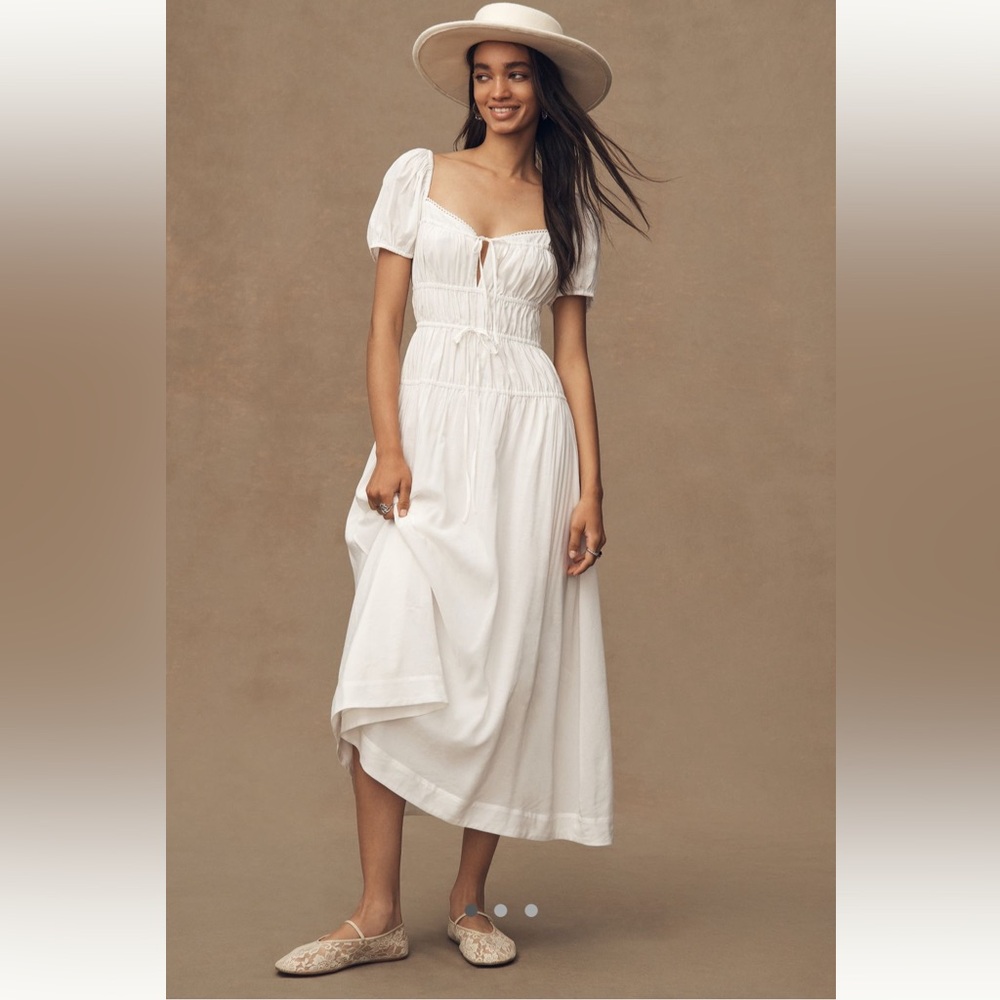 Reformation Rhett Maxi dress white size 6 NWT